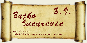 Bajko Vučurević vizit kartica